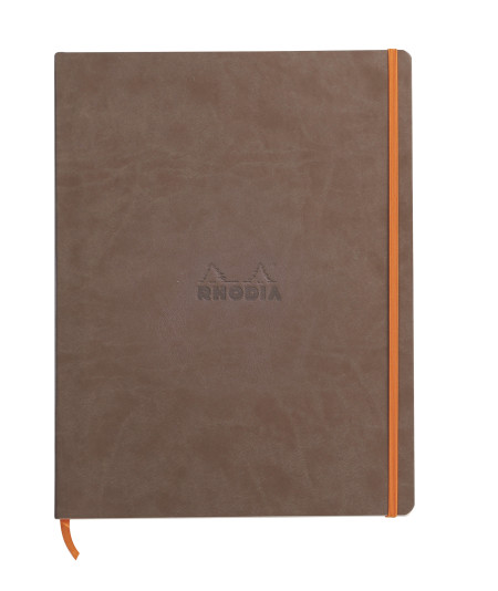 Rhodia Softcover Notebook - A4 - Chocolate - Lined